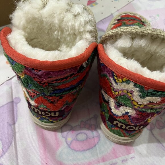 Mou Colorful Wool Yarn Snow Boots - Picture 9 of 9